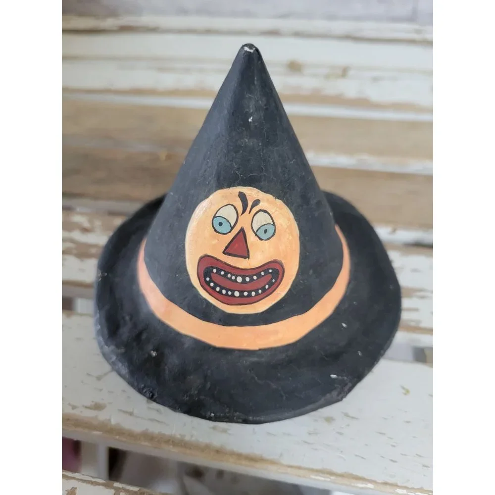 Pumpkin hat‎ witch vintage look alike Halloween hom